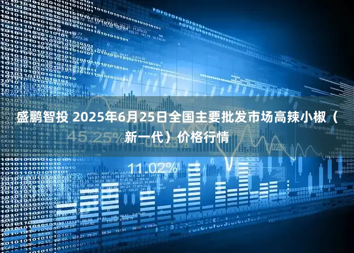 盛鹏智投 2025年6月25日全国主要批发市场高辣小椒（新一代）价格行情