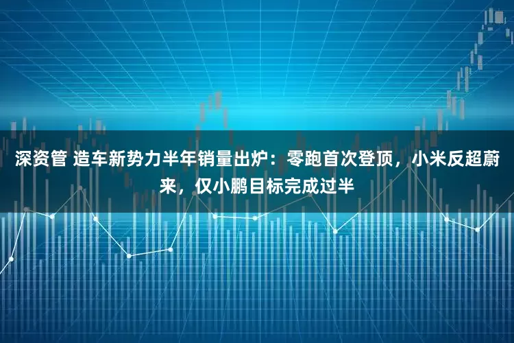 深资管 造车新势力半年销量出炉：零跑首次登顶，小米反超蔚来，仅小鹏目标完成过半